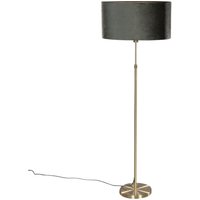 Stehleuchte Gold mit ovalem Samtschirm Grün 50cm - Parte Stehleuchte Gold mit ovalem Samtschirm Grün 50cm - Parte von QAZQA