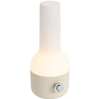 Tischleuchte für den Außenbereich beige mit weiß inkl. wiederaufladbarem led IP44 - Haard von QAZQA