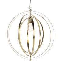 Vintage Messing Drehbare Hängelampe - Rings von QAZQA