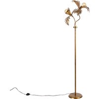 Vintage Stehlampe Gold 2-Licht - Botanica von QAZQA