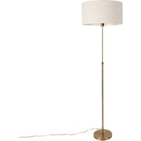 Stehlampe verstellbar bronze mit Schirm hellgrau 50 cm - Parte von QAZQA