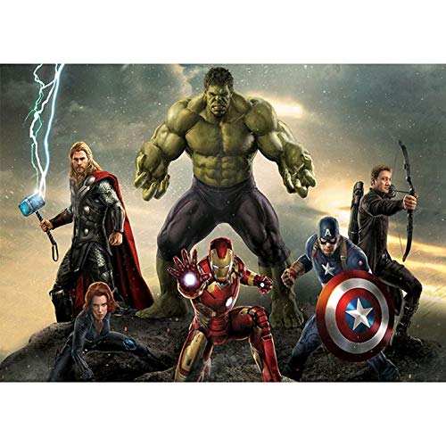 5D-Diamant-Malerei nach Zahlen, Motiv: Avengers, Kristall-Strass-Stickerei, Kreuzstich, Kunsthandwerk, Leinwand, Wanddekoration, 40,6 x 30,5 cm (voller Bohrer) von QAZWSX