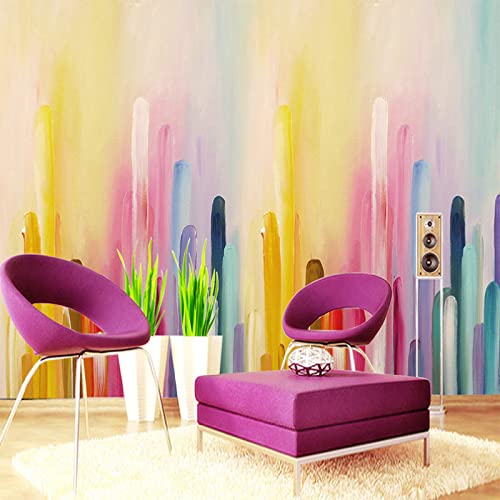 3DWallpaper,handgemalter Farbverlauf der Wanddekorationen Wandbild Wohnzimmer Schlafzimmer Kinderzimmer Vlies Wandmalerei Tapete von QAZWSXED