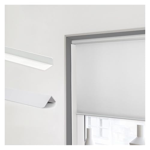 30, 50, 70, 90, 120, 140, 160, 180 cm, lichtblockierende Streifen für Fensterrahmen, L-Form, Blocker, Jalousien, Kanten mit Klebeband, 2 Stück Lückenblenden (2 Stück weiß, 90 cm) von QAZXDRFG