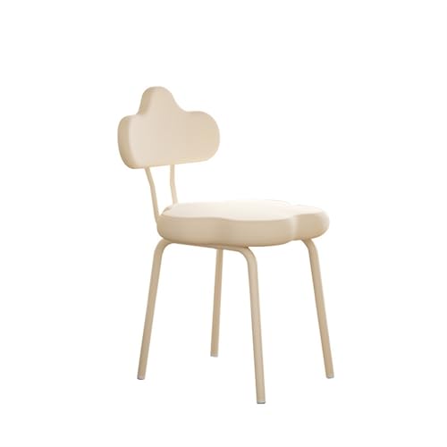 360° drehbarer Schminkhocker, leichter Luxus-Esszimmerstuhl aus Leder, einfacher Schminkhocker im europäischen Stil, Schminktischhocker für Zuhause, drehbarer Stuhl mit praktischer Wolkenrückenle von QAZXDRFG