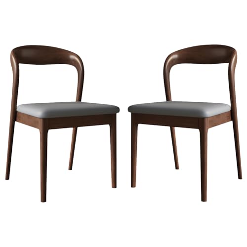 Eichenstühle, 2er-Set, Bauernhaus-Küchenstuhl ohne Armlehnen mit breiter, geschwungener Rückenlehne, Ledersessel im mittelalterlichen Stil mit Katzenkratzfunktion für Wohnzimmer und Esszimmer, W Eichenstühle, 2er-Set, Bauernhaus-Küchenstuhl ohne Armlehnen mit breiter, geschwungener Rückenlehne, Ledersessel im mittelalterlichen Stil mit Katzenkratzfunktion für Wohnzimmer und Esszimmer, W von QAZXDRFG