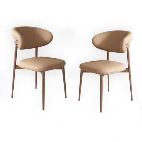 Esszimmerstühle, 2er-Set, Lounge-Esszimmerstuhl mit gepolsterter Rückenlehne, robust, einfach zu montieren, geeignet für Wohnzimmer, Esszimmer, Freizeitbereich usw. A-Kava Brown 21,3 Zoll * 18,9 Esszimmerstühle, 2er-Set, Lounge-Esszimmerstuhl mit gepolsterter Rückenlehne, robust, einfach zu montieren, geeignet für Wohnzimmer, Esszimmer, Freizeitbereich usw. A-Kava Brown 21,3 Zoll * 18,9 von QAZXDRFG