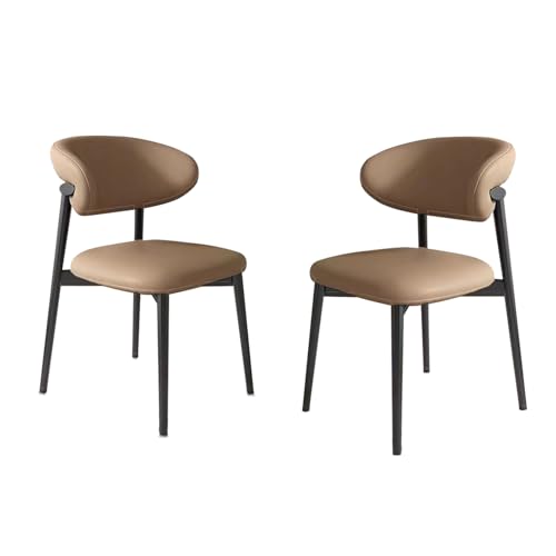Esszimmerstühle, 2er-Set, Lounge-Esszimmerstuhl mit gepolsterter Rückenlehne, robust, einfach zu montieren, geeignet für Wohnzimmer, Esszimmer, Freizeitbereich usw. B-Kava Brown 21,3 Zoll * 18,9 Esszimmerstühle, 2er-Set, Lounge-Esszimmerstuhl mit gepolsterter Rückenlehne, robust, einfach zu montieren, geeignet für Wohnzimmer, Esszimmer, Freizeitbereich usw. B-Kava Brown 21,3 Zoll * 18,9 von QAZXDRFG