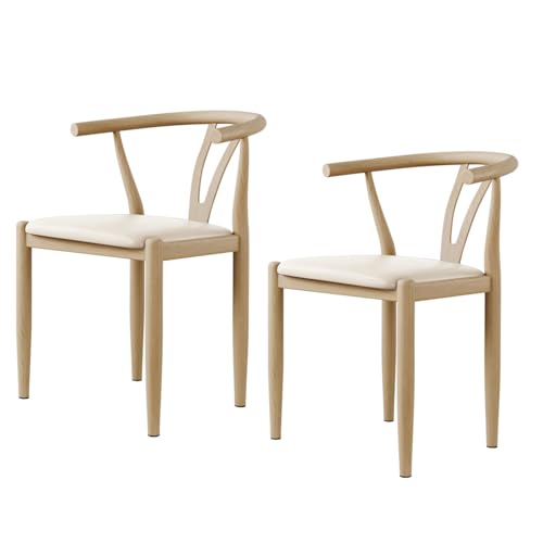 Esszimmerstühle, 2er-Set, Lounge-Esszimmerstuhl mit gepolsterter Rückenlehne, robust, einfach zu montieren, geeignet für Wohnzimmer, Esszimmer, Freizeitbereich usw. B-Off-White 18.1in*16.11in*28. Esszimmerstühle, 2er-Set, Lounge-Esszimmerstuhl mit gepolsterter Rückenlehne, robust, einfach zu montieren, geeignet für Wohnzimmer, Esszimmer, Freizeitbereich usw. B-Off-White 18.1in*16.11in*28. von QAZXDRFG