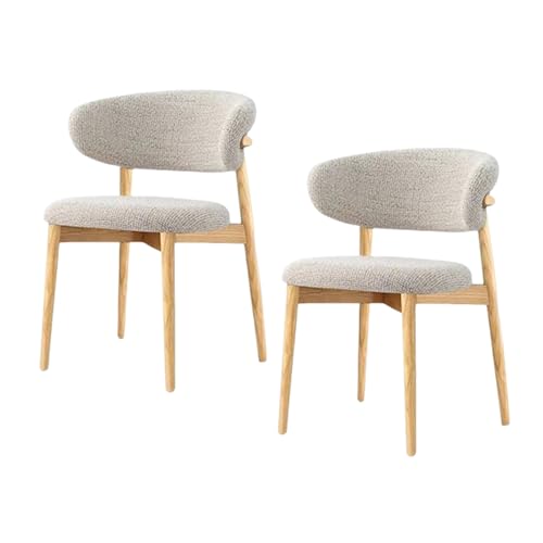 Esszimmerstühle 2er-Set Lounge-Esszimmerstuhl Mit gepolsterter Rückenlehne Ergonomisches Design Hohe Tragfähigkeit Einfache Montage Geeignet für eine Vielzahl von Szenarien Originalholzfarbe 21,3 von QAZXDRFG