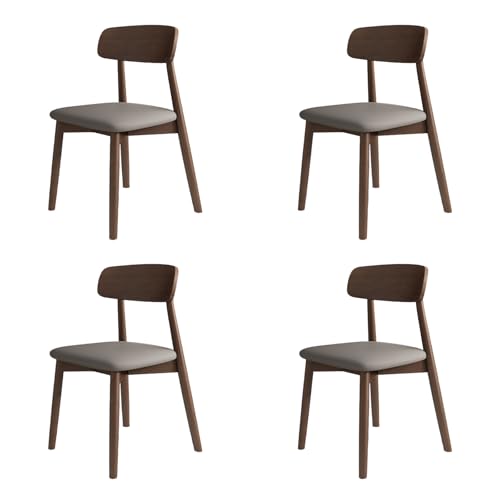 Esszimmerstühle aus Holz, 2er-/4er-/6er-Set – Moderne Polsterstühle im Mid-Century-Stil, Rückenlehne aus Massivholz, pflegeleicht, für Küche, Wohnzimmer, Esszimmer, dunkles Walnussholz + Dunkelgr Esszimmerstühle aus Holz, 2er-/4er-/6er-Set – Moderne Polsterstühle im Mid-Century-Stil, Rückenlehne aus Massivholz, pflegeleicht, für Küche, Wohnzimmer, Esszimmer, dunkles Walnussholz + Dunkelgr von QAZXDRFG