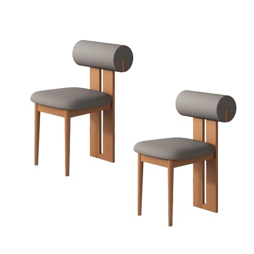 Esszimmerstühle aus Holz, 2er-/4er-/6er-Set – Moderne Polsterstühle im Mid-Century-Stil, ergonomische und bequeme Rückenlehne für Küche, Wohnzimmer, Esszimmer, helles Walnussholz + Dunkelgrau, 2 Esszimmerstühle aus Holz, 2er-/4er-/6er-Set – Moderne Polsterstühle im Mid-Century-Stil, ergonomische und bequeme Rückenlehne für Küche, Wohnzimmer, Esszimmer, helles Walnussholz + Dunkelgrau, 2 von QAZXDRFG