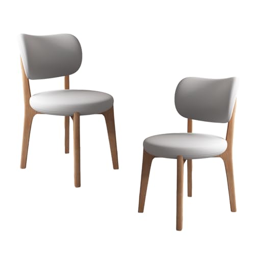 Esszimmerstühle aus Holz, 2er-/4er-/6er-Set – bequeme, gepolsterte, moderne Stühle, ergonomische und bequeme Rückenlehne für Küche, Wohnzimmer, Esszimmer, helles Walnussholz + Hellgrau, 2 Stück Esszimmerstühle aus Holz, 2er-/4er-/6er-Set – bequeme, gepolsterte, moderne Stühle, ergonomische und bequeme Rückenlehne für Küche, Wohnzimmer, Esszimmer, helles Walnussholz + Hellgrau, 2 Stück von QAZXDRFG