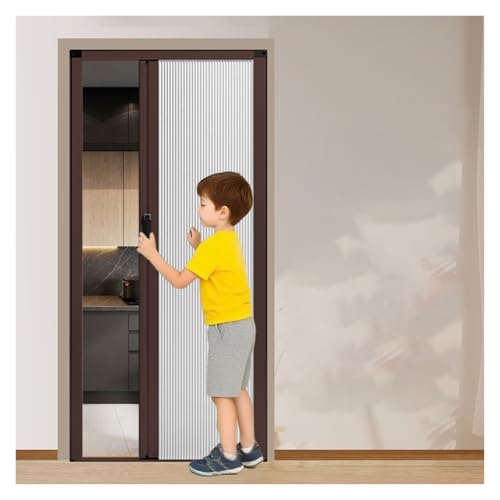 Faltbare Ziehharmonika-Tür, unsichtbare Trennwand – vollständige Verdunkelung, Waben-Türen für Zuhause, Büro, Wohnung 203 205 207 cm, Akkordeon, wasserdicht (147 x 205 cm) von QAZXDRFG