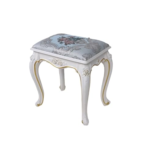 Gepolsterte Klavierbank, Sitzhocker mit starker Tragfähigkeit und Leder, quadratische Vintage-Hocker im europäischen Stil für den Eingangsbereich von Garten, Schlafzimmer, Restaurant, Wohnzimmer von QAZXDRFG