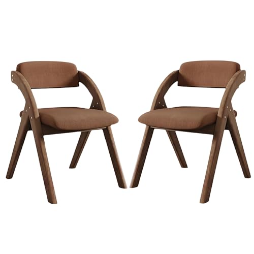 Klappbare Esszimmerstühle, 2er-Set, gepolsterter Stuhl aus Gummibaumholz mit Design ohne Montage, bequeme Rückenlehne, moderner Mid-Century-Stuhl, abnehmbarer und waschbarer Sitzbezug für kleine Klappbare Esszimmerstühle, 2er-Set, gepolsterter Stuhl aus Gummibaumholz mit Design ohne Montage, bequeme Rückenlehne, moderner Mid-Century-Stuhl, abnehmbarer und waschbarer Sitzbezug für kleine von QAZXDRFG
