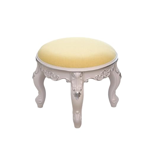 Kleiner Schminkhocker, hochelastischer kleiner Haushaltshocker aus Schwamm mit Polsterung, Mehrzweck-Sitzhocker im europäischen Stil für Restaurants, Wohnzimmer, Eingangsbereich, Esszimmer, niedr von QAZXDRFG