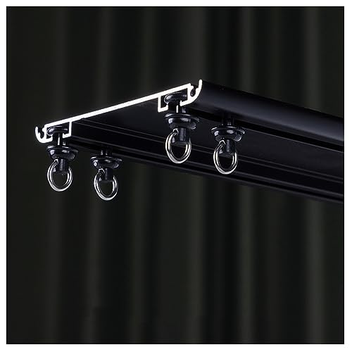 Minimalistisches, schmales Doppel-Vorhangstangen-Set, unsichtbare Deckenmontage, geräuschlose Schiene für nach innen öffnende Fenster, sehr schmale Duschecke Minimalistisches, schmales Doppel-Vorhangstangen-Set, unsichtbare Deckenmontage, geräuschlose Schiene für nach innen öffnende Fenster, sehr schmale Duschecke von QAZXDRFG