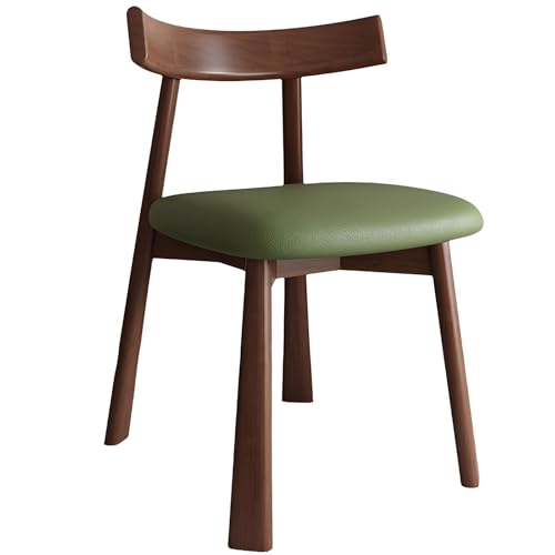 Moderne Esszimmerstühle, stabiler, gepolsterter Akzentstuhl aus Holzmaterial mit Leder, moderner Stuhl aus der Mitte des Jahrhunderts für Erwachsene, Restaurant, Schlafzimmer, Büro, Wohnzimmer von QAZXDRFG