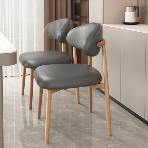 Moderne Küchenstühle, weiche Stühle aus Kunstleder mit Kissen, 2er-Set Esszimmerstühle aus Metall mit Kohlenstoffstahl, Stuhl mit gebogener Rückenlehne und hochdichtem Schwamm für Restaurants, H Moderne Küchenstühle, weiche Stühle aus Kunstleder mit Kissen, 2er-Set Esszimmerstühle aus Metall mit Kohlenstoffstahl, Stuhl mit gebogener Rückenlehne und hochdichtem Schwamm für Restaurants, H von QAZXDRFG