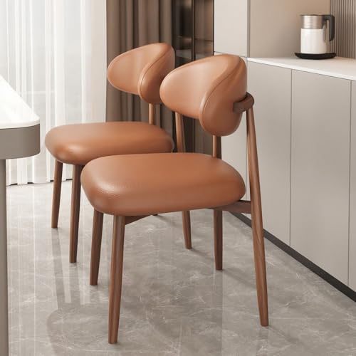 Moderne Küchenstühle, weiche Stühle aus Kunstleder mit Kissen, 2er-Set Esszimmerstühle aus Metall mit Kohlenstoffstahl, Stuhl mit gebogener Rückenlehne und hochdichter Schaumstoffpolsterung für Moderne Küchenstühle, weiche Stühle aus Kunstleder mit Kissen, 2er-Set Esszimmerstühle aus Metall mit Kohlenstoffstahl, Stuhl mit gebogener Rückenlehne und hochdichter Schaumstoffpolsterung für von QAZXDRFG