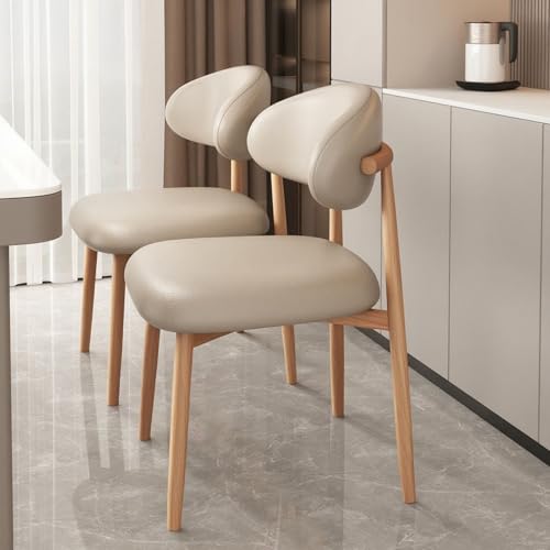Moderne Küchenstühle, weiche Stühle aus Kunstleder mit Kissen, Esszimmerstühle aus Metall, 2er-Set mit Kohlenstoffstahl, Stuhl aus hochdichtem Schaumstoff mit gebogener Rückenlehne für das Wohnz Moderne Küchenstühle, weiche Stühle aus Kunstleder mit Kissen, Esszimmerstühle aus Metall, 2er-Set mit Kohlenstoffstahl, Stuhl aus hochdichtem Schaumstoff mit gebogener Rückenlehne für das Wohnz von QAZXDRFG