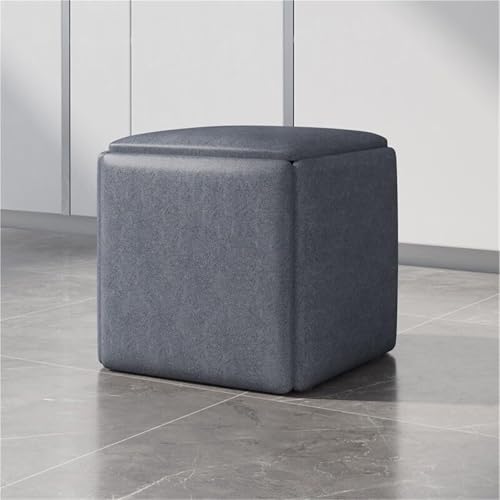 QAZXDRFG 5-in-1-Ottomanen-Hocker-Set, stapelbar, Sofastuhl, Hocker mit leisen Rollen, bewegliche Würfel-Fußhocker und Frisiertische, langlebig (Burst, CH) von QAZXDRFG