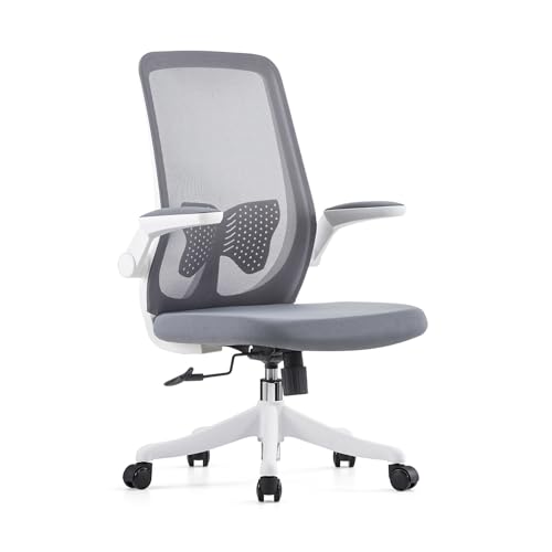 QAZXDRFG Atmungsaktiver Netzstuhl, Computerstuhl mit verbesserter Lordosenstütze und um 360° drehbaren, klappbaren Armlehnen, Grau, 22,0 x 22,0 x 42,1 Zoll QAZXDRFG Atmungsaktiver Netzstuhl, Computerstuhl mit verbesserter Lordosenstütze und um 360° drehbaren, klappbaren Armlehnen, Grau, 22,0 x 22,0 x 42,1 Zoll von QAZXDRFG