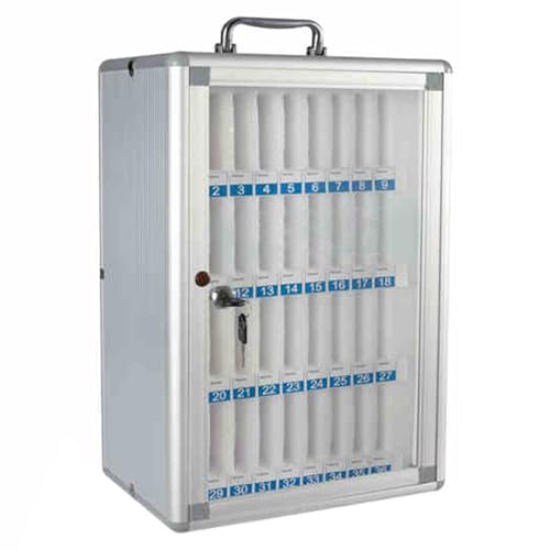 QAZXDRFG Aufbewahrungsbox für Mobiltelefone, Klassenzimmer, 12 - 60 Ziffern, Wandmontage, Werkstattschrank (36 Bits) von QAZXDRFG