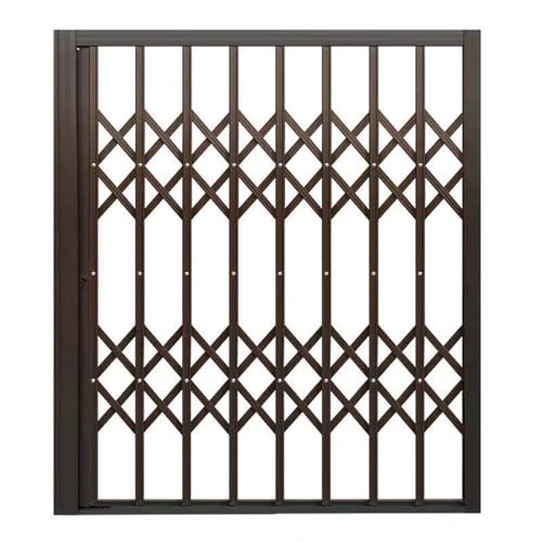 QAZXDRFG Ausziehbare Sicherheitsgitter für den Außenbereich, ausziehbar, verhindert Einbruch mit Schloss, unsichtbar, Einbruchsicher, für Kinderzimmer (Grau, B x H 125 x 120 cm) von QAZXDRFG