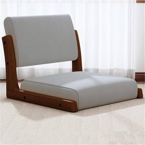 QAZXDRFG Bodenstuhl mit Rückenlehne, Erkerstuhl, Akzentstühle im japanischen Stil, niedriger Hocker für das Wohnzimmer im Teezimmer zu Hause, langlebig (braun) von QAZXDRFG