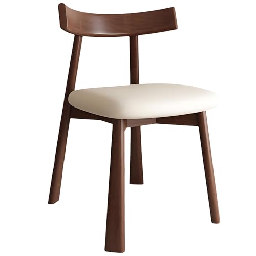 QAZXDRFG Ergonomische Bürostühle, stabile Esszimmerstühle aus Holzmaterial mit weicher Tasche, exquisiter gepolsterter Akzentstuhl für Erwachsene, Restaurant, Schlafzimmer, Büro, Wohnzimmer von QAZXDRFG
