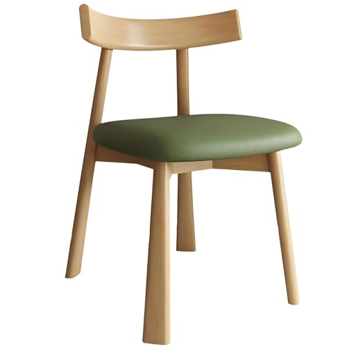 QAZXDRFG Ergonomische Bürostühle, stabile Esszimmerstühle aus Holzmaterial mit weicher Tasche, exquisiter gepolsterter Akzentstuhl für Erwachsene, Restaurant, Schlafzimmer, Büro, Wohnzimmer von QAZXDRFG
