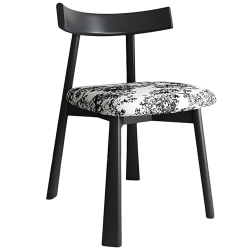 QAZXDRFG Ergonomische Bürostühle, stabile Esszimmerstühle aus Holzmaterial mit weicher Tasche, exquisiter gepolsterter Akzentstuhl für Erwachsene, Restaurant, Schlafzimmer, Büro, Wohnzimmer von QAZXDRFG