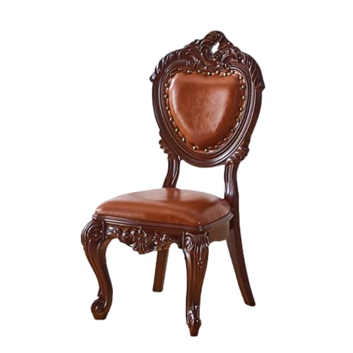 QAZXDRFG Ergonomischer Stuhl, Kleiner Haushaltshocker mit Lederrückenlehne, niedrige Retro-Stühle mit hoher Tragfähigkeit für Couchtische im Eingangsbereich, Sitzhöhe 11,81 Zoll, Braun von QAZXDRFG