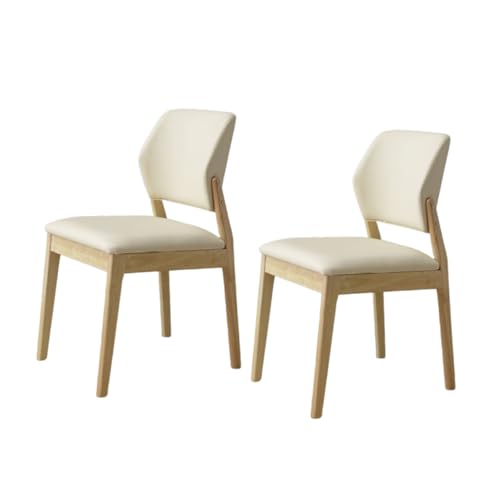 QAZXDRFG Esszimmerstühle, 2er-Set, Lounge-Esszimmerstuhl mit gepolsterter Rückenlehne, Massivholzrahmen, robust, solide, einfach zu montieren, geeignet für Wohnzimmer, Esszimmer, Freizeitbereich usw. von QAZXDRFG
