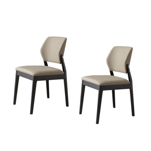 QAZXDRFG Esszimmerstühle, 2er-Set, Lounge-Esszimmerstuhl mit gepolsterter Rückenlehne, Massivholzrahmen, robust, solide, einfach zu montieren, geeignet für Wohnzimmer, Esszimmer, Freizeitbereich usw. von QAZXDRFG