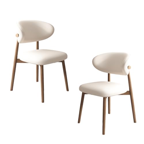 QAZXDRFG Esszimmerstühle aus Holz, 2er-/4er-/6er-Set – Bequeme, gepolsterte, Moderne Stühle, ergonomisch und leicht zu reinigen, für Küche, Wohnzimmer, Esszimmer, helles Walnussholz + Weiß, 2 Stück QAZXDRFG Esszimmerstühle aus Holz, 2er-/4er-/6er-Set – Bequeme, gepolsterte, Moderne Stühle, ergonomisch und leicht zu reinigen, für Küche, Wohnzimmer, Esszimmer, helles Walnussholz + Weiß, 2 Stück von QAZXDRFG