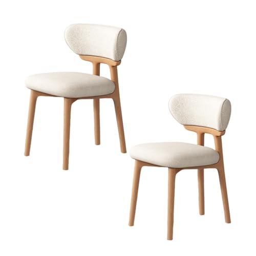 QAZXDRFG Esszimmerstühle aus Holz, 2er-/4er-/6er-Set – Moderne Polsterstühle im Mid-Century-Stil, Bequeme Rückenlehne, pflegeleicht, für Küche, Wohnzimmer, Esszimmer, Holzfarbe + Beige, 2 Stück QAZXDRFG Esszimmerstühle aus Holz, 2er-/4er-/6er-Set – Moderne Polsterstühle im Mid-Century-Stil, Bequeme Rückenlehne, pflegeleicht, für Küche, Wohnzimmer, Esszimmer, Holzfarbe + Beige, 2 Stück von QAZXDRFG