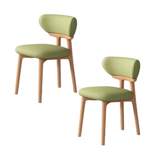 QAZXDRFG Esszimmerstühle aus Holz, 2er-/4er-/6er-Set – Moderne Polsterstühle im Mid-Century-Stil, Bequeme Rückenlehne, pflegeleicht, für Küche, Wohnzimmer, Esszimmer, Holzfarbe + Grün, 2 Stück QAZXDRFG Esszimmerstühle aus Holz, 2er-/4er-/6er-Set – Moderne Polsterstühle im Mid-Century-Stil, Bequeme Rückenlehne, pflegeleicht, für Küche, Wohnzimmer, Esszimmer, Holzfarbe + Grün, 2 Stück von QAZXDRFG