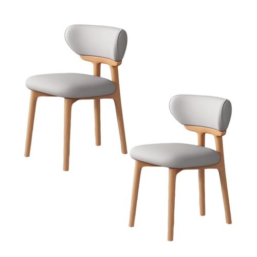 QAZXDRFG Esszimmerstühle aus Holz, 2er-/4er-/6er-Set – Moderne Polsterstühle im Mid-Century-Stil, Bequeme Rückenlehne, pflegeleicht, für Küche, Wohnzimmer, Esszimmer, Holzfarbe + Hellgrau, 2 Stück QAZXDRFG Esszimmerstühle aus Holz, 2er-/4er-/6er-Set – Moderne Polsterstühle im Mid-Century-Stil, Bequeme Rückenlehne, pflegeleicht, für Küche, Wohnzimmer, Esszimmer, Holzfarbe + Hellgrau, 2 Stück von QAZXDRFG