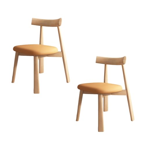QAZXDRFG Esszimmerstühle aus Holz, 2er-/4er-/6er-Set – Moderne Polsterstühle im Mid-Century-Stil, Bequeme Rückenlehne für Küche, Wohnzimmer, Esszimmer, Originalholz + Orange, 2 Stück QAZXDRFG Esszimmerstühle aus Holz, 2er-/4er-/6er-Set – Moderne Polsterstühle im Mid-Century-Stil, Bequeme Rückenlehne für Küche, Wohnzimmer, Esszimmer, Originalholz + Orange, 2 Stück von QAZXDRFG