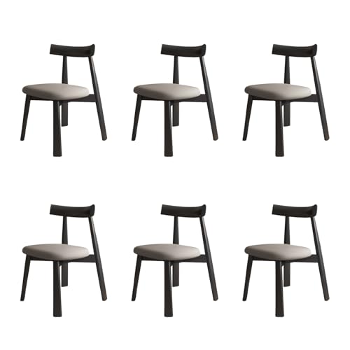 QAZXDRFG Esszimmerstühle aus Holz, 2er-/4er-/6er-Set – Moderne Polsterstühle im Mid-Century-Stil, Bequeme Rückenlehne für Küche, Wohnzimmer, Esszimmer, Schwarz + Dunkelgrau, 6-teilig QAZXDRFG Esszimmerstühle aus Holz, 2er-/4er-/6er-Set – Moderne Polsterstühle im Mid-Century-Stil, Bequeme Rückenlehne für Küche, Wohnzimmer, Esszimmer, Schwarz + Dunkelgrau, 6-teilig von QAZXDRFG