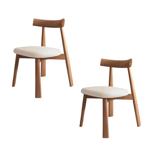 QAZXDRFG Esszimmerstühle aus Holz, 2er-/4er-/6er-Set – Moderne Polsterstühle im Mid-Century-Stil, Bequeme Rückenlehne für Küche, Wohnzimmer, Esszimmer, helles Walnussholz + Weiß, 2 Stück QAZXDRFG Esszimmerstühle aus Holz, 2er-/4er-/6er-Set – Moderne Polsterstühle im Mid-Century-Stil, Bequeme Rückenlehne für Küche, Wohnzimmer, Esszimmer, helles Walnussholz + Weiß, 2 Stück von QAZXDRFG