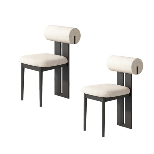 QAZXDRFG Esszimmerstühle aus Holz, 2er-/4er-/6er-Set – Moderne Polsterstühle im Mid-Century-Stil, ergonomische und Bequeme Rückenlehne für Küche, Wohnzimmer, Esszimmer, Schwarz + Beige, 2 Stück QAZXDRFG Esszimmerstühle aus Holz, 2er-/4er-/6er-Set – Moderne Polsterstühle im Mid-Century-Stil, ergonomische und Bequeme Rückenlehne für Küche, Wohnzimmer, Esszimmer, Schwarz + Beige, 2 Stück von QAZXDRFG
