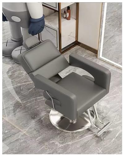 QAZXDRFG Hydraulischer Friseurstuhl mit 360° Drehgelenk und verstellbarer Kopfstütze, Liegestylist für professionelle Friseure von QAZXDRFG