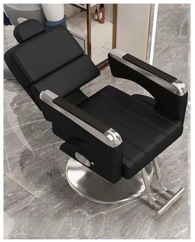 QAZXDRFG Hydraulischer Friseurstuhl mit 360° Drehgelenk und verstellbarer Kopfstütze, Liegestylist für professionelle Friseure QAZXDRFG Hydraulischer Friseurstuhl mit 360° Drehgelenk und verstellbarer Kopfstütze, Liegestylist für professionelle Friseure von QAZXDRFG