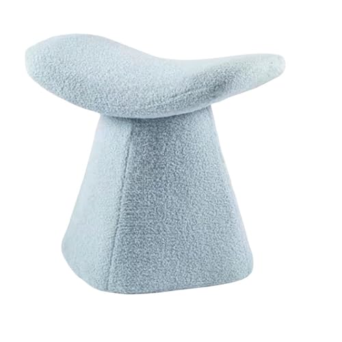 QAZXDRFG Kleiner Schminkhocker, gepolsterter Schminkstuhl, Fußhocker mit Stabiler Basis, Pouf-Couchhocker für Wohnzimmer, Eingangsbereich, Schlafzimmer (blau) von QAZXDRFG