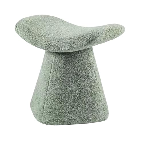 QAZXDRFG Kleiner Schminkhocker, gepolsterter Schminkstuhl, Fußhocker mit Stabiler Basis, Pouf-Couchhocker für Wohnzimmer, Eingangsbereich, Schlafzimmer (grün) von QAZXDRFG