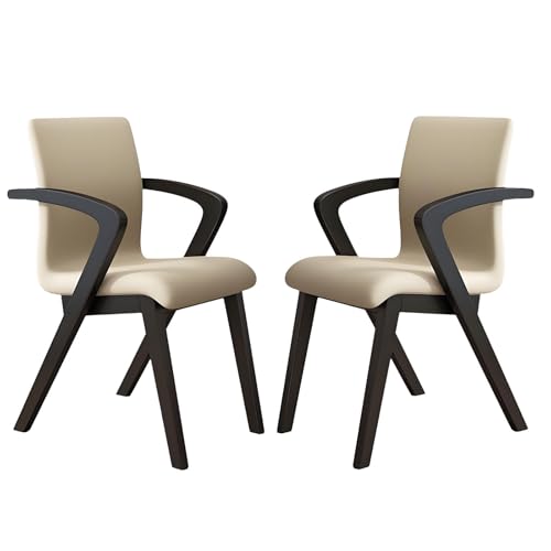 QAZXDRFG Moderne Küchenstühle (2 Stück), Akzentstuhl mit hochelastischem Schwammbezug und Lederbezug, modischer ergonomischer Stuhl für Erwachsene, Restaurant, Homeoffice, Schlafzimmer, Schrank von QAZXDRFG